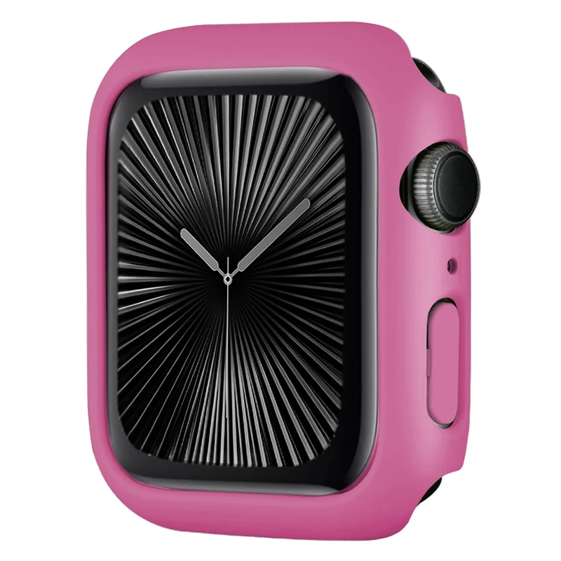 For Apple Watch Series 11 / 10 46mm Case Rubberized Hard PC Half Cover Watch Frame - Rose
