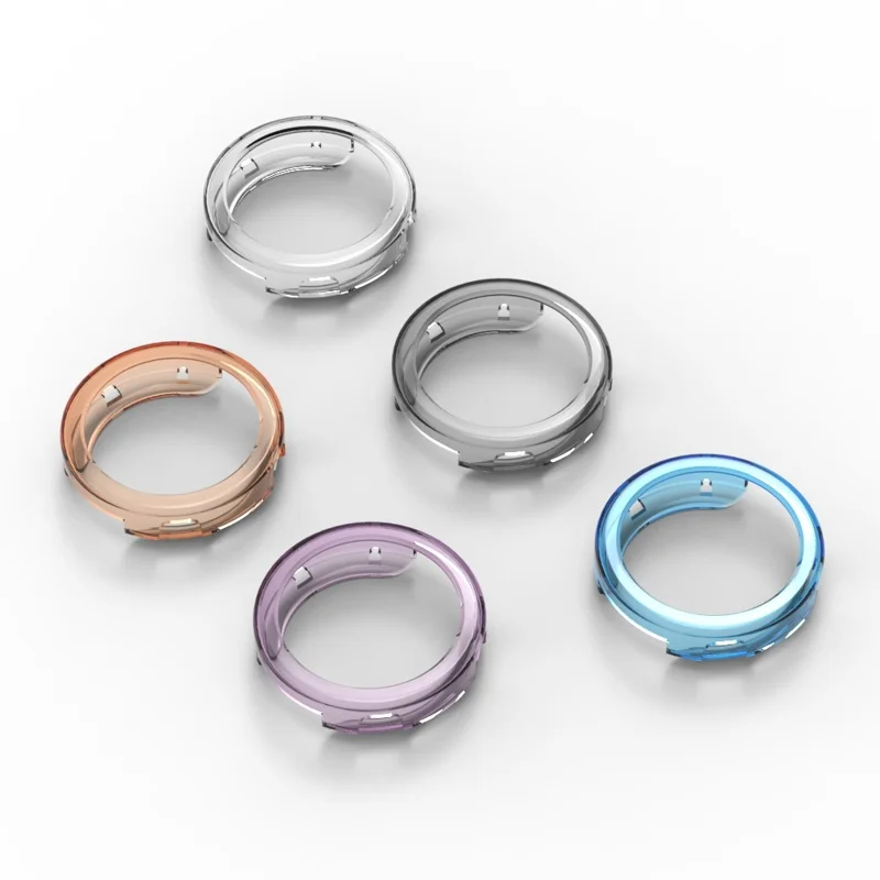 Für Huawei Watch GT 5 41mm Gehäuse Halbabdeckung TPU Schutzrahmen - Transparent Schwarz