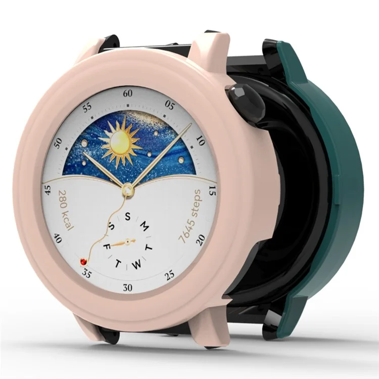 Pour Huawei Watch GT 5 Pro 42mm Boîtier de montre Étui dur en PC avec film de protection d'écran en verre trempé - Transparent
