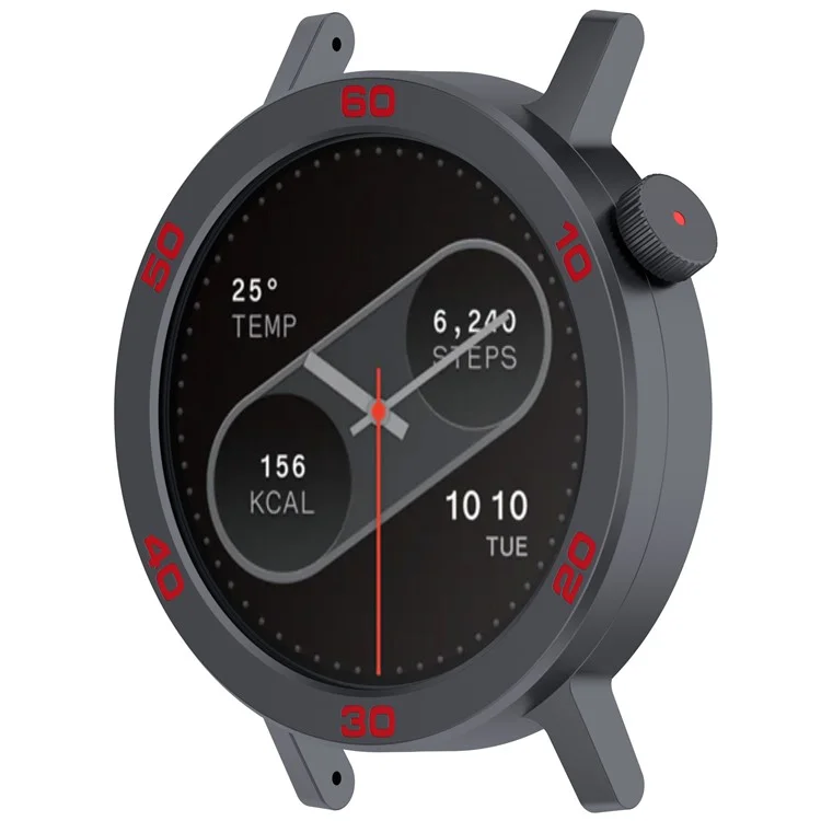 Bisel de reloj Pro 2 CMF Watch For Nothing con película de pantalla y cubierta de anillo de metal - Gris / Rojo