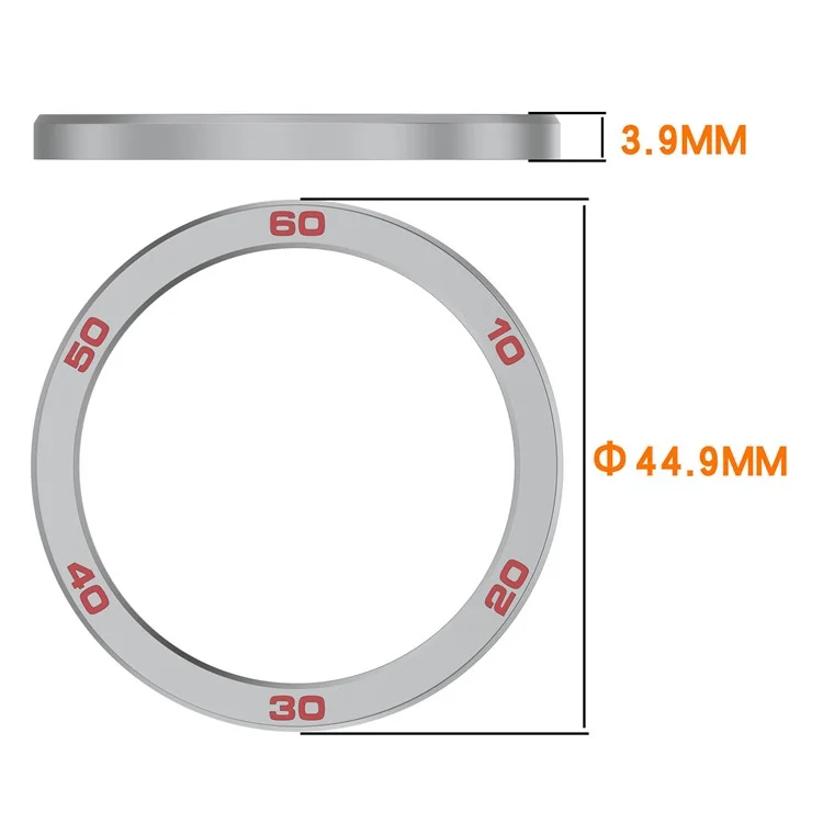 Bisel de reloj Pro 2 CMF Watch For Nothing con película de pantalla y cubierta de anillo de metal - Gris / Rojo