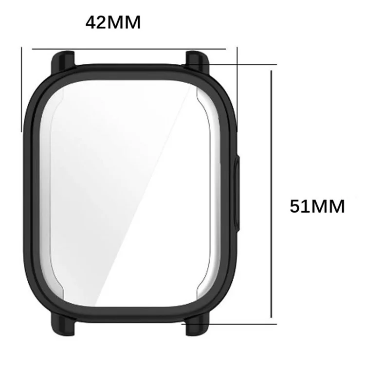 Per Xiaomi Redmi Watch 5 Active Case Elettroplaccatura Soft TPU Custodia protettiva Telaio - Nero