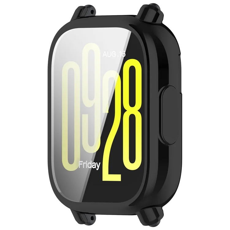 Per Xiaomi Redmi Watch 5 Lite Case Elettroplaccatura Soft TPU Protective Watch Frame Cover - Nero
