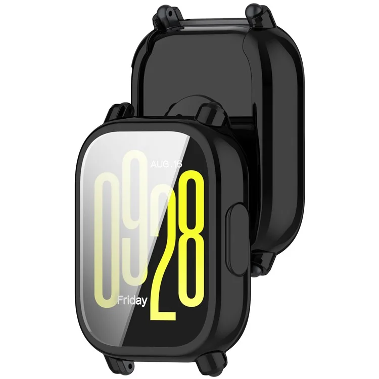 Per Xiaomi Redmi Watch 5 Lite Case Elettroplaccatura Soft TPU Protective Watch Frame Cover - Nero