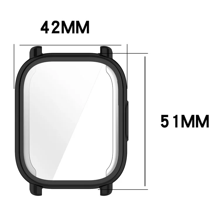 Per Xiaomi Redmi Watch 5 Lite Case Elettroplaccatura Soft TPU Protective Watch Frame Cover - Nero