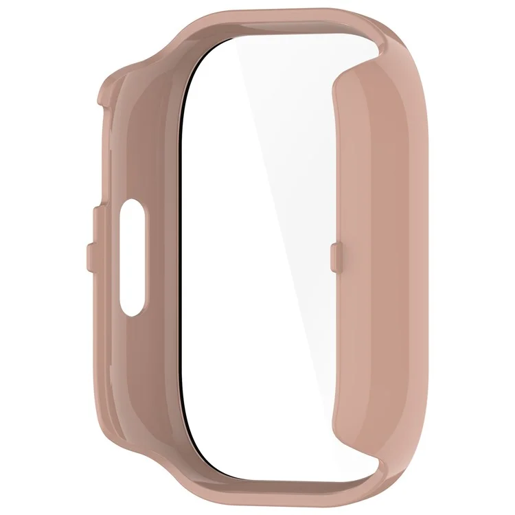 For Xiaomi Redmi Watch 5 Active Case Protective Hard PC Watch Cover with Tempered Glass Film - Pink