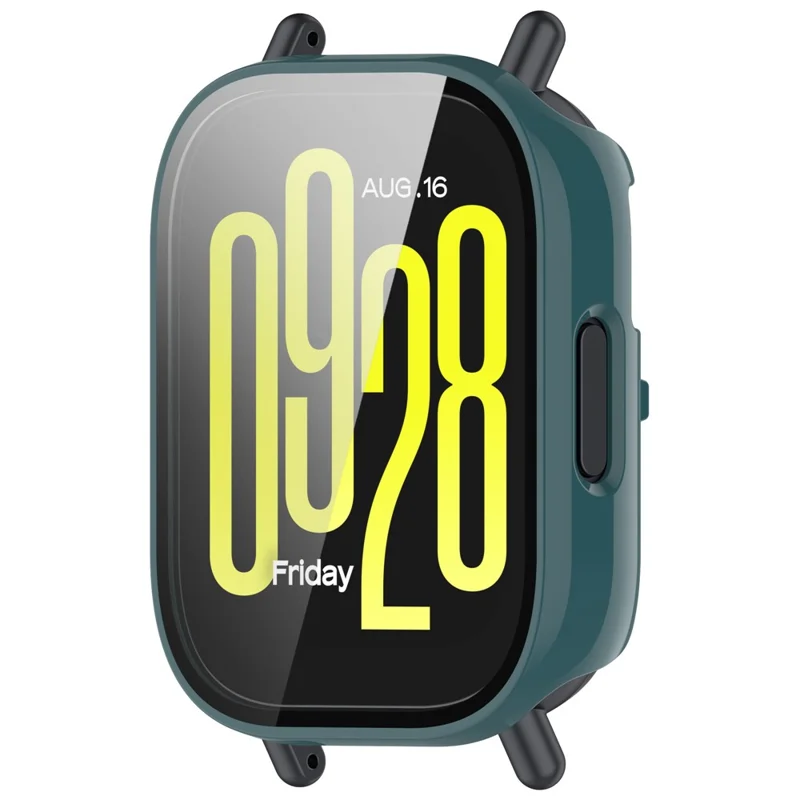 For Xiaomi Redmi Watch 5 Active Case Protective Hard PC Watch Cover with Tempered Glass Film - Green