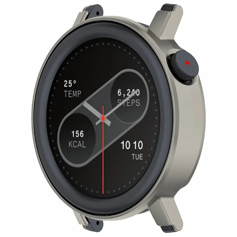 غطاء واقي صلب من مادة البولي كربونات لساعة Nothing CMF Watch Pro 2، مقاوم للخدوش مع تصميم مفرغ - تيتانيوم