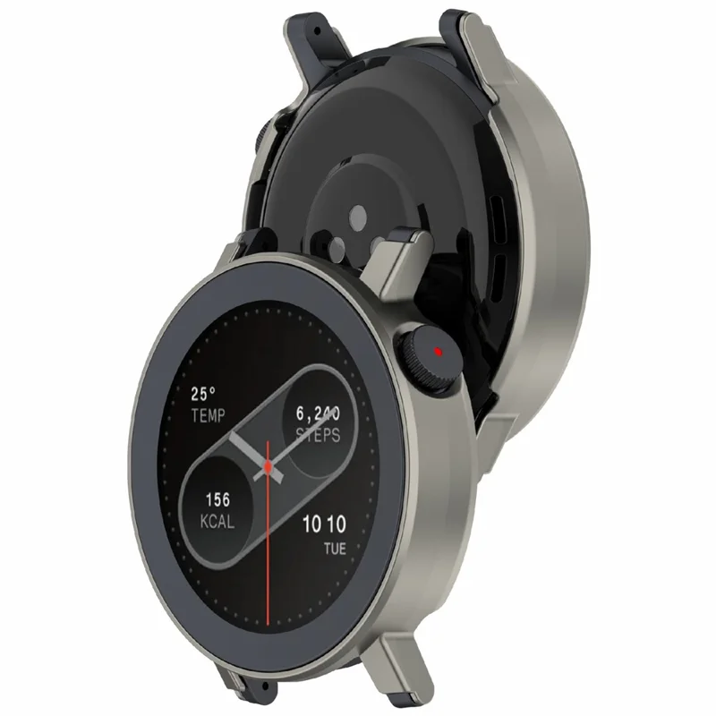 غطاء واقي صلب من مادة البولي كربونات لساعة Nothing CMF Watch Pro 2، مقاوم للخدوش مع تصميم مفرغ - تيتانيوم