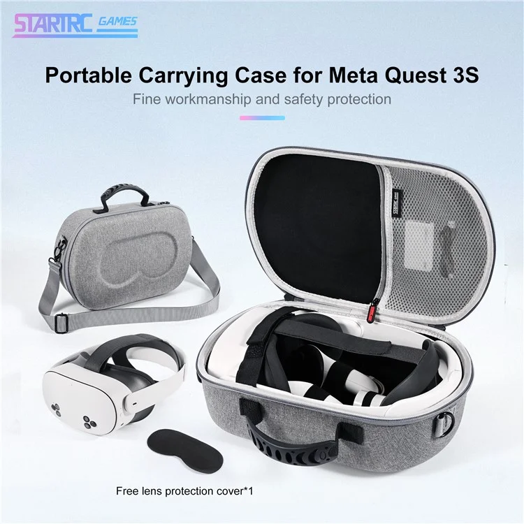 STARTRC Games Storage Sag Для Meta Quest 3s / Квест 3 / Квест 2 Снежинка Ткань Переноса