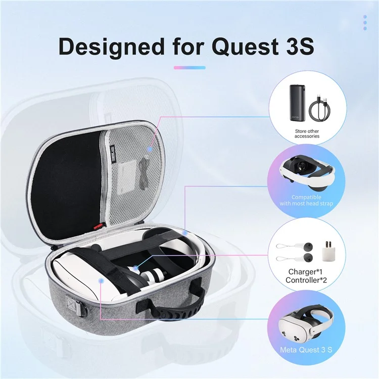 STARTRC Games Storage Sag Для Meta Quest 3s / Квест 3 / Квест 2 Снежинка Ткань Переноса