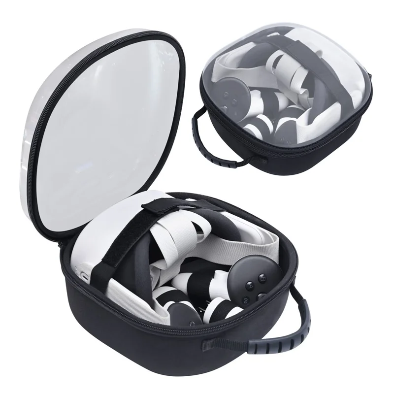 STARTRC GAMES For Meta Quest 3S / Quest 3 / Quest 2 Carrying Case Snowflake Cloth VR Headset Storage Bag - Translucent