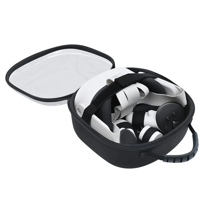 STARTRC GAMES For Meta Quest 3S / Quest 3 / Quest 2 Carrying Case Snowflake Cloth VR Headset Storage Bag - Translucent