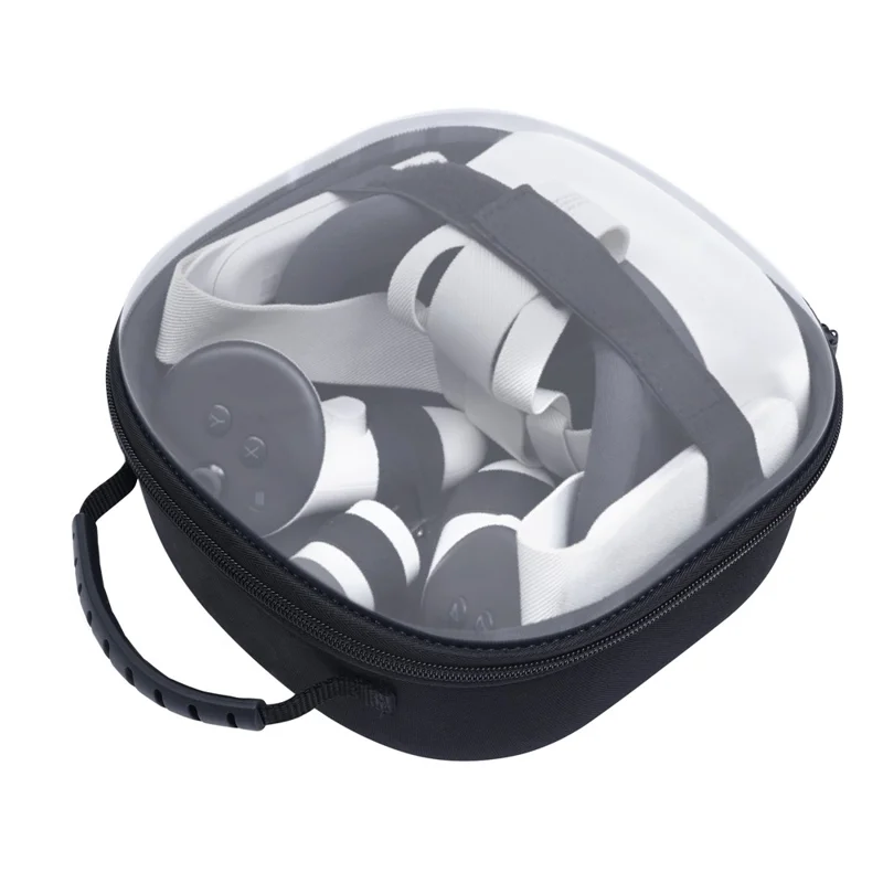 STARTRC GAMES For Meta Quest 3S / Quest 3 / Quest 2 Carrying Case Snowflake Cloth VR Headset Storage Bag - Translucent