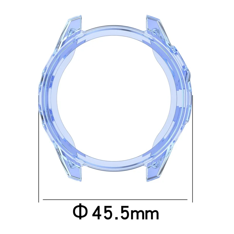 For Garmin Fenix 8 43mm TPU Case Drop-Proof Half Guard Watch Case Cover - Transparent Black