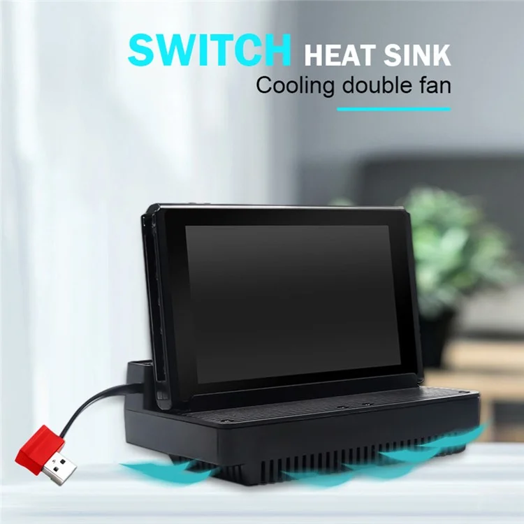 DATA FROG Game Console Radiator Base with Dual Cooling Fans for Nintendo Switch  /  Switch Lite Console