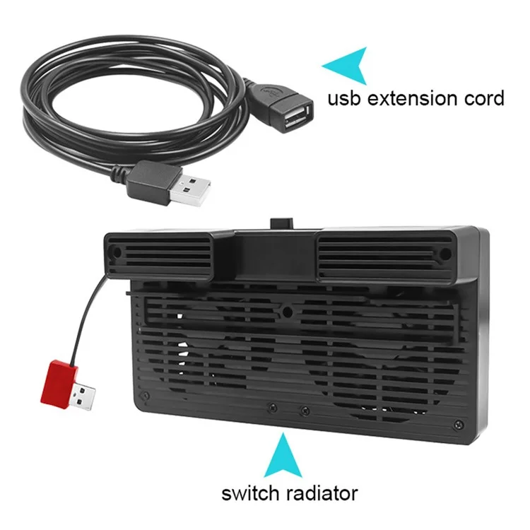 DATA FROG Game Console Radiator Base with Dual Cooling Fans for Nintendo Switch  /  Switch Lite Console