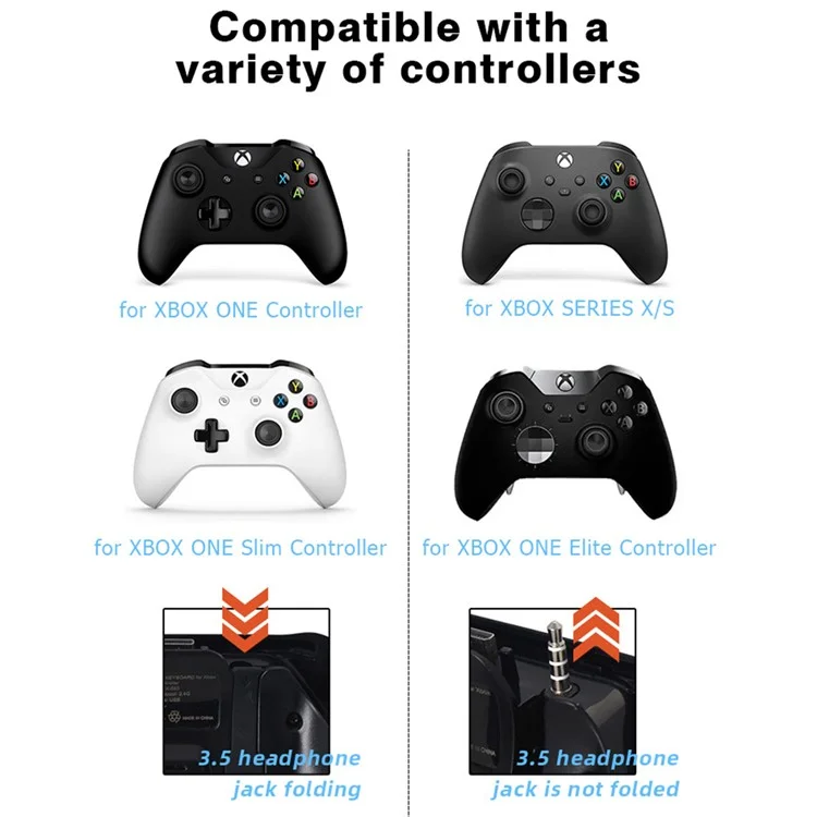 DATA FROG Gamepad Keyboard for Xbox Series X / Series S / One S / One Elite / One Game Controller 2.4G Wireless Keyboard - White