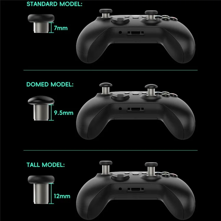 DATA FROG 3 Pairs Thumbstick for Xbox One Elite / One S / Series X / Series S / Sony PlayStation 4 Controller Replacement Rocker with Base - Orange