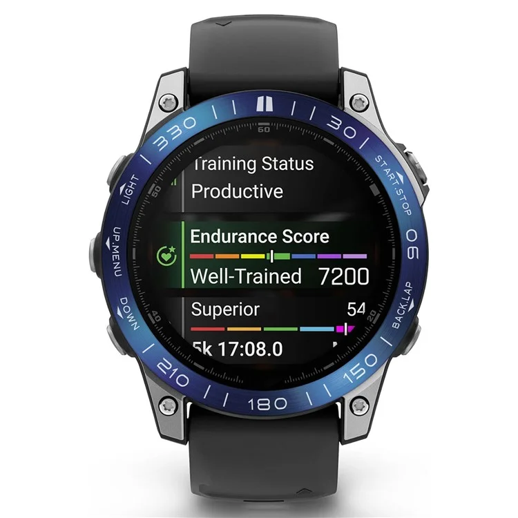 For Garmin Fenix 8 51mm Bezel Ring Metal Bezel Styling Watch Dial Circle - Blue / White Letter