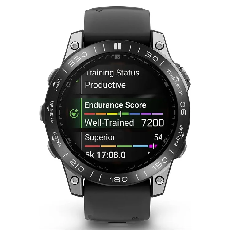 For Garmin Fenix 8 47mm Bezel Ring Metal Bezel Styling Watch Dial Circle - Black / White Letter