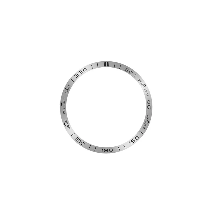 For Garmin Fenix 8 47mm Bezel Ring Metal Bezel Styling Watch Dial Circle, Silver / Black Letter