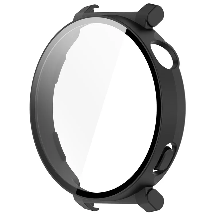 Pour Huawei Watch GT 5 Pro 42mm PC Cover Watch Frame Case avec Film de protection d'écran en verre trempé - Noir mat