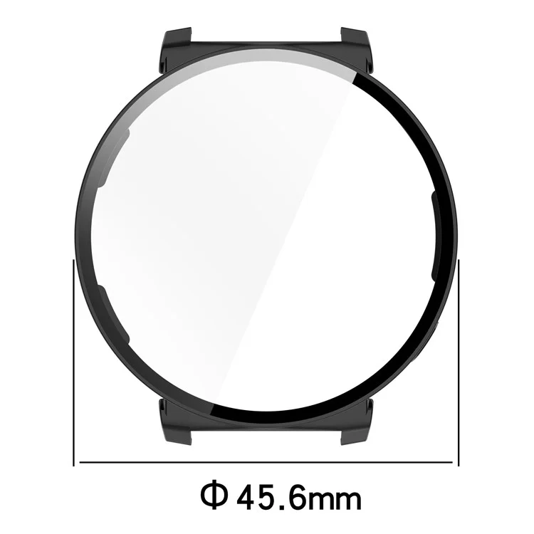 Pour Huawei Watch GT 5 Pro 42mm PC Cover Watch Frame Case avec Film de protection d'écran en verre trempé - Noir mat