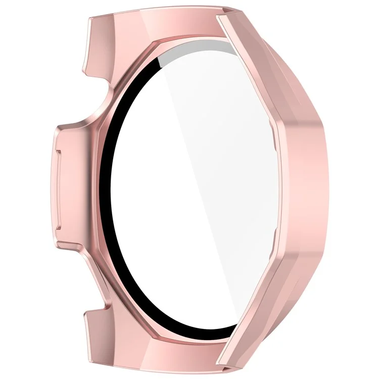 Pour Huawei Watch GT 5 Pro 46mm PC Cover Scale Design Watch Case Cover avec Tempered Glass Screen Film - Rose Gold