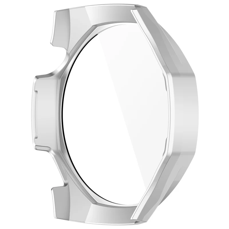 Per Huawei Watch GT 5 Pro 46mm PC Cover Watch Case Cover con Pellicola Schermo in Vetro Temperato - Argento Opaco