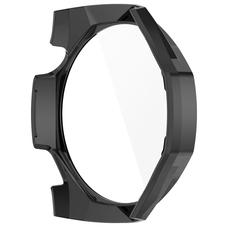 Pour Huawei Watch GT 5 Pro 46mm Étui de protection en PC avec film de protection en verre trempé pour écran - Noir