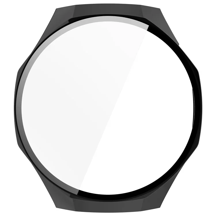 Pour Huawei Watch GT 5 Pro 46mm Étui de protection en PC avec film de protection en verre trempé pour écran - Noir