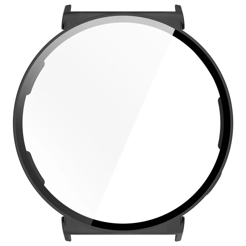 For Huawei Watch GT 5 41mm Matte PC Cover Watch Frame Case with Tempered Glass Screen Film - Black