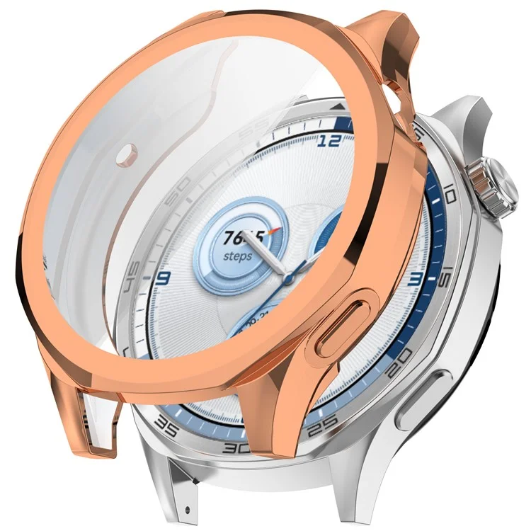 For Huawei Watch GT 5 46mm Watch Case Full Coverage Flexible TPU Electroplating Cover - Rose Gold