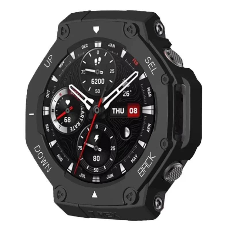 For Huami Amazfit T-Rex 3 Watch Case Drop-Proof Hard PC Protective Cover - Black / White