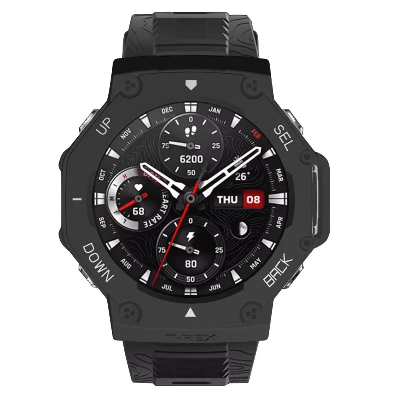 For Huami Amazfit T-Rex 3 Watch Case Drop-Proof Hard PC Protective Cover - Black / White