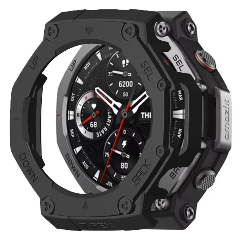 For Huami Amazfit T-Rex 3 Watch Case Drop-Proof Hard PC Protective Cover - Black