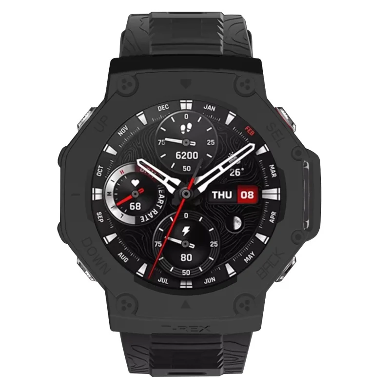 For Huami Amazfit T-Rex 3 Watch Case Drop-Proof Hard PC Protective Cover - Black