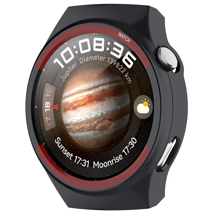 Pour Huawei Watch 4 Coque de montre anti-chocs et anti-rayures en PC dur, Noir