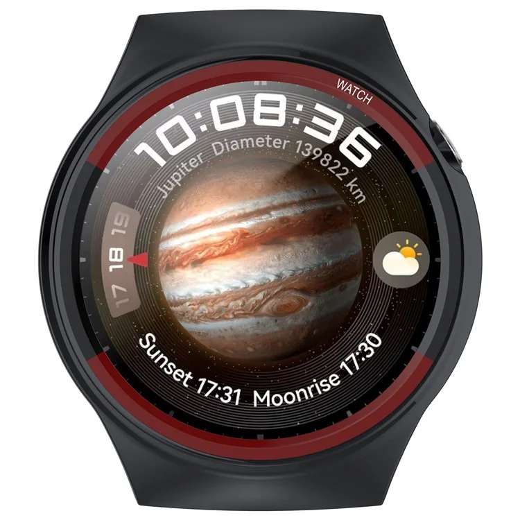 Pour Huawei Watch 4 Coque de montre anti-chocs et anti-rayures en PC dur, Noir