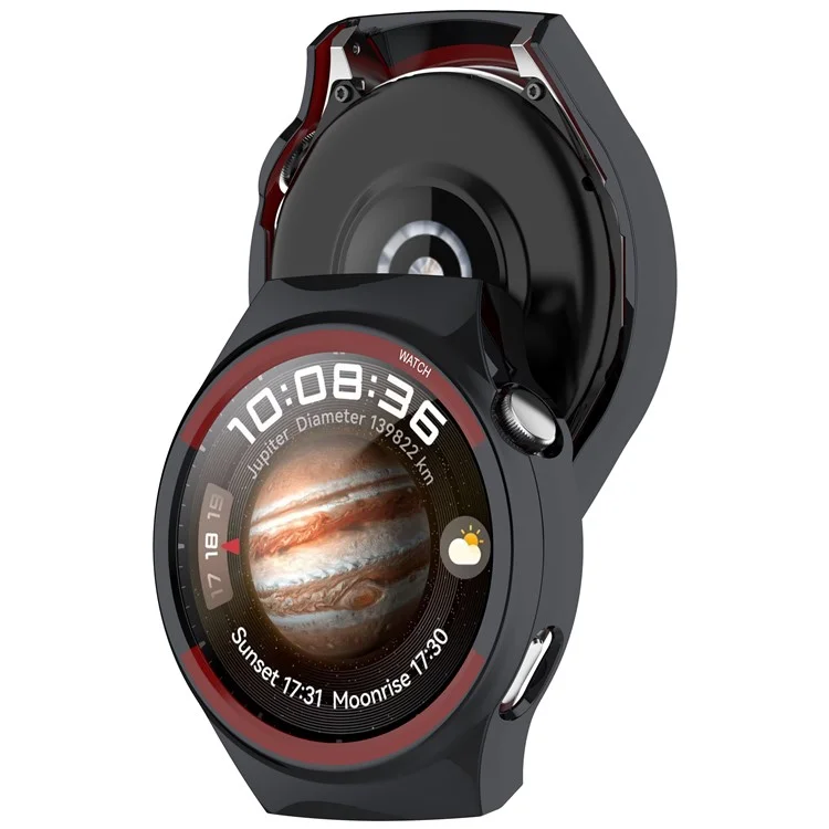 Pour Huawei Watch 4 Coque de montre anti-chocs et anti-rayures en PC dur, Noir