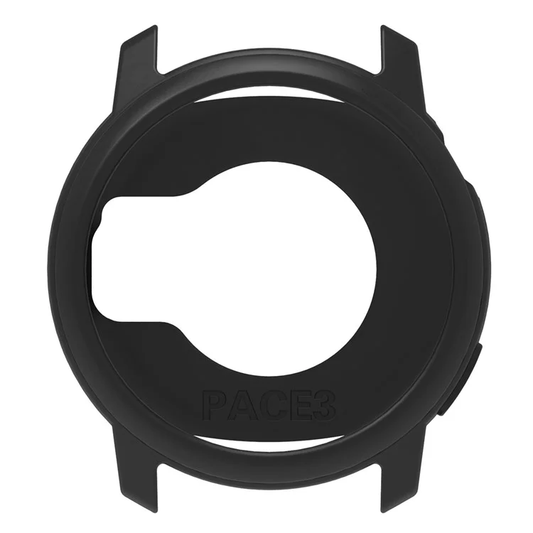 Capa protetora de silicone macio à prova de choque para Coros Pace 3 Watch - Preta