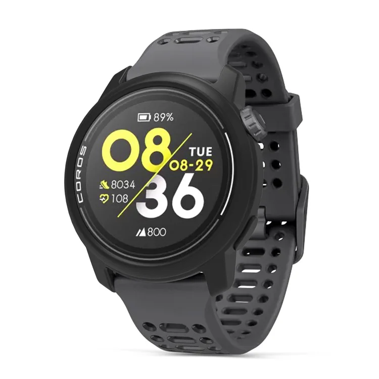 Capa protetora de silicone macio à prova de choque para Coros Pace 3 Watch - Preta