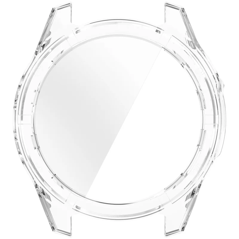 For Garmin Fenix 8 51mm Watch Case PC Frame Cover with Tempered Glass Screen Film - Transparent
