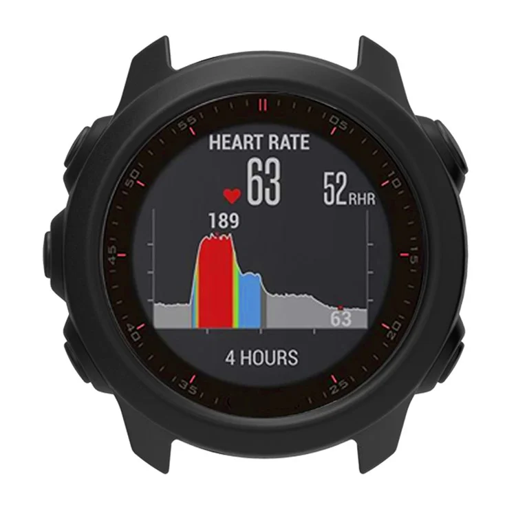 For Garmin Forerunner 245 Music / Forerunner 245 Watch Case Soft Silicone Protective Cover - Black