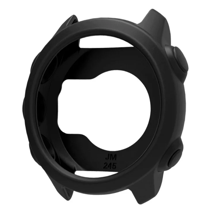 For Garmin Forerunner 245 Music / Forerunner 245 Watch Case Soft Silicone Protective Cover - Black