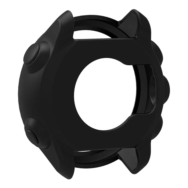 For Garmin Forerunner 245 Music / Forerunner 245 Watch Case Soft Silicone Protective Cover - Black