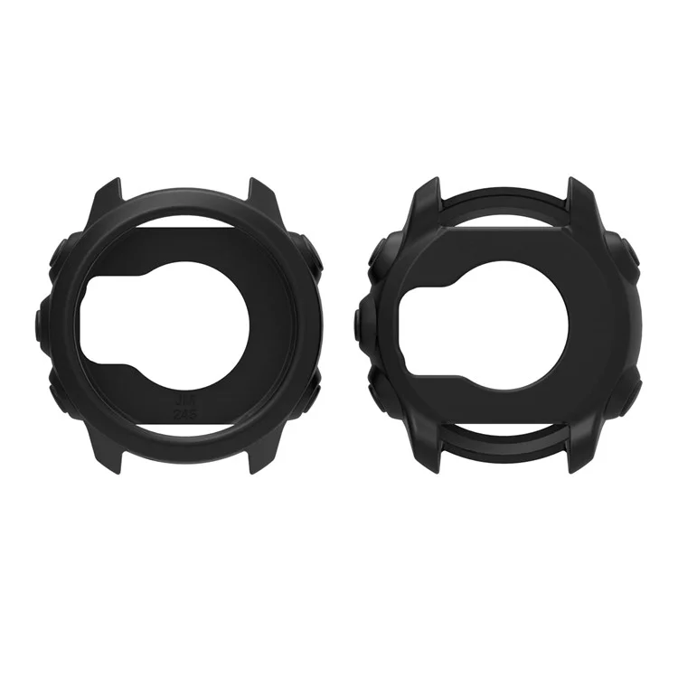 For Garmin Forerunner 245 Music / Forerunner 245 Watch Case Soft Silicone Protective Cover - Black