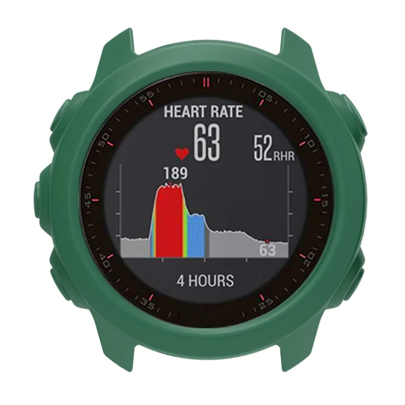 For Garmin Forerunner 245 Music / Forerunner 245 Watch Case Soft Silicone Protective Cover - Army Green