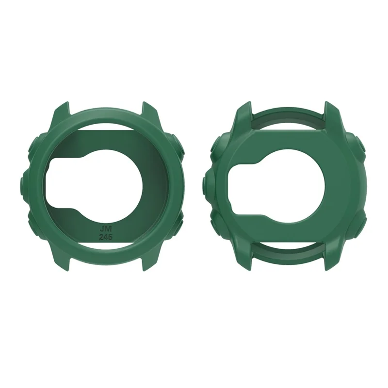 For Garmin Forerunner 245 Music / Forerunner 245 Watch Case Soft Silicone Protective Cover - Army Green